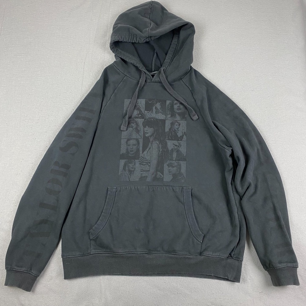Taylor Swift The Eras Tour Collage Hoodie M Black Graphic Print Fanwear Adult